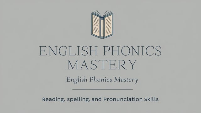 English Phonics Mastery: Boost Reading, Spelling & Pronunciation Skills