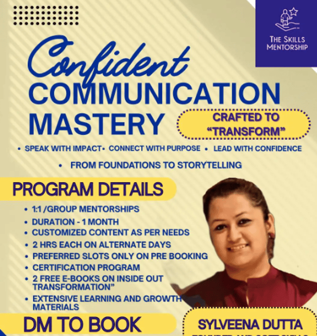 Confident Communication Mastery Certification Program for Teens , Corporates and Entrepreneurs