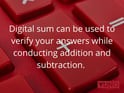 Vedic Maths Worksheet 2 on Digital Sum and Application