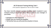 14 Feb 2023 IELTS Semi-Formal Letter of Apology