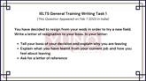 7 Feb 2023 IELTS Formal Letter of Resignation