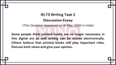 16 May 2023 IELTS Discussion Essay on Books