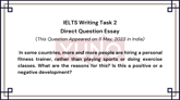 11 May 2023 IELTS Direct Question Essay on Fitness