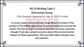 19 July 2023 IELTS Discussion Essay on Environment