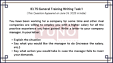 24 June 2023 IELTS Semi-Formal Letter to Discuss Job Offers
