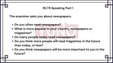 11 June, 2023 IELTS Speaking Part 1 Newspapers Sample Answer