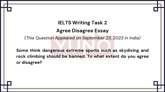 23 September 2023 IELTS Agree Disagree Essay on Sports