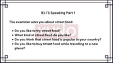 9 July, 2023 IELTS Speaking Part 1 Street Food Sample Answer