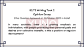 15 October 2023 IELTS Opinion Essay on Reading