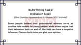5 October 2023 IELTS Discussion Essay on Athletes