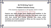 28 October 2023 IELTS Problem Solution Essay on Old People