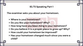 29 November 2023 IELTS Speaking Part 1 Hometown Sample Answer
