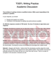 TOEFL Academic Discussion Practice PDF