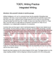 TOEFL Integrated Writing Practice PDF