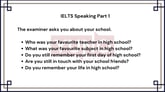 12 January 2024 IELTS Speaking Part 1 School Sample Answer
