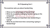 20 January 2024 IELTS Speaking Part 1 Handwriting Sample Answer
