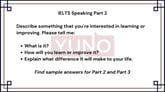 21 January 2024 IELTS Speaking Part 2,3 Learning Sample Answer