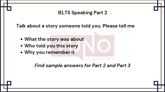 30 March 2024 IELTS Speaking Part 2,3 Story experience Sample Answer