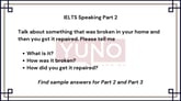 21 February 2024 IELTS Speaking Part 2,3 Repairs Sample Answer
