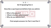 25 March 2024 IELTS Speaking Part 2,3 Sportsmen/Athlete Sample Answer