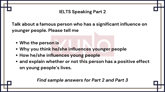 21 May 2024 IELTS Speaking Part 2,3 Famous Person Sample Answer