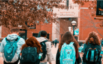 Duolingo: Write about the photo Practice Question: Scene of an Academic Morning