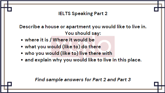 1 June 2024 IELTS Speaking Part 2,3 Apartment Sample Answer