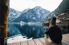 Duolingo write about the photo: Reflections on a Tranquil Dock