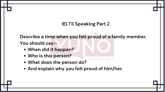 8 August July 2024 IELTS Speaking Part 2,3 Proud of something Sample Answer
