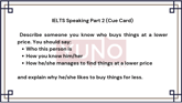 18 October 2024 IELTS Speaking Part 2,3 Shopping Sample Answer