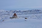 Duolingo Speak about the Photo: Snow-capped Serenity