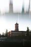 Duolingo Speak about the Photo: Distorted Clock Tower