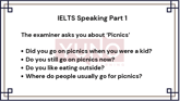 12 January 2026 IELTS Speaking Part 1 Picnic Sample Answer