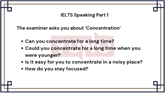8 January 2026 IELTS Speaking Part 1 Concentration Sample Answer