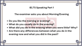 12 February 2026 IELTS Speaking Part 1 Morning or Evening Sample Answer