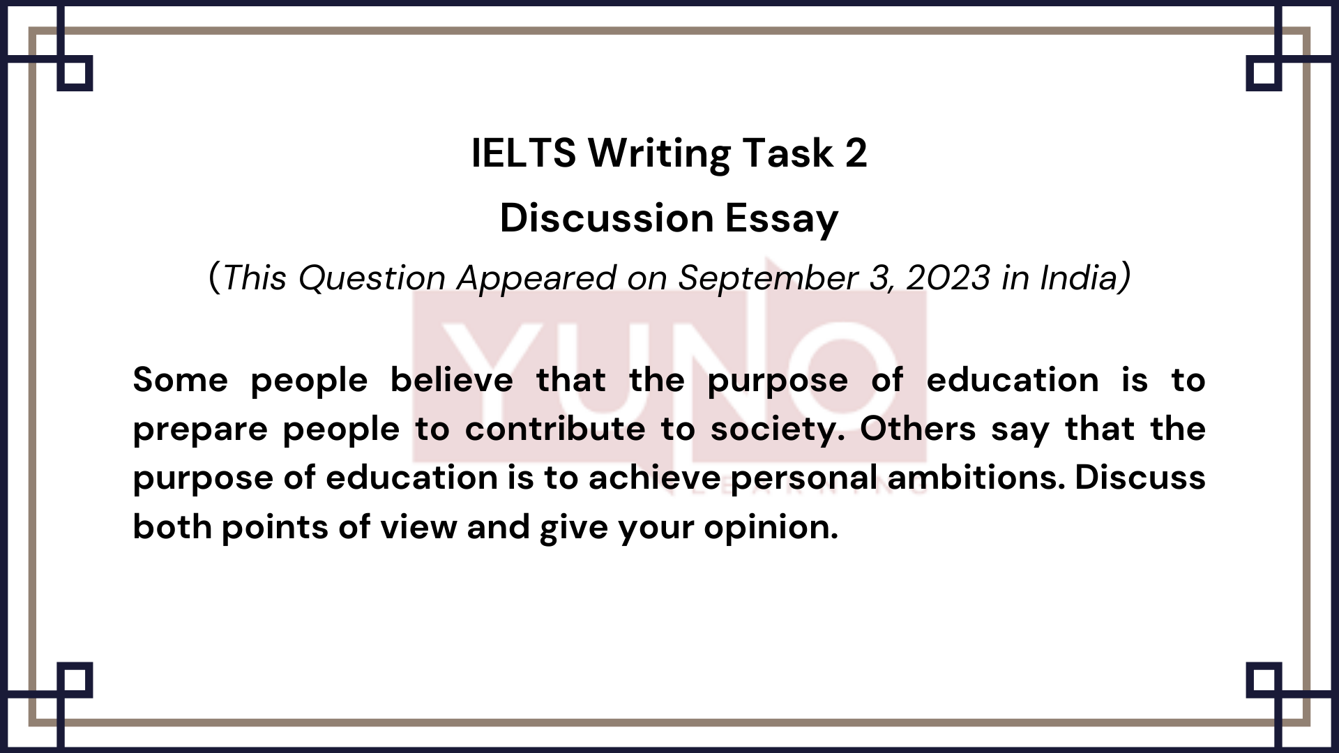 3 September 2023 IELTS Discussion Essay on Education