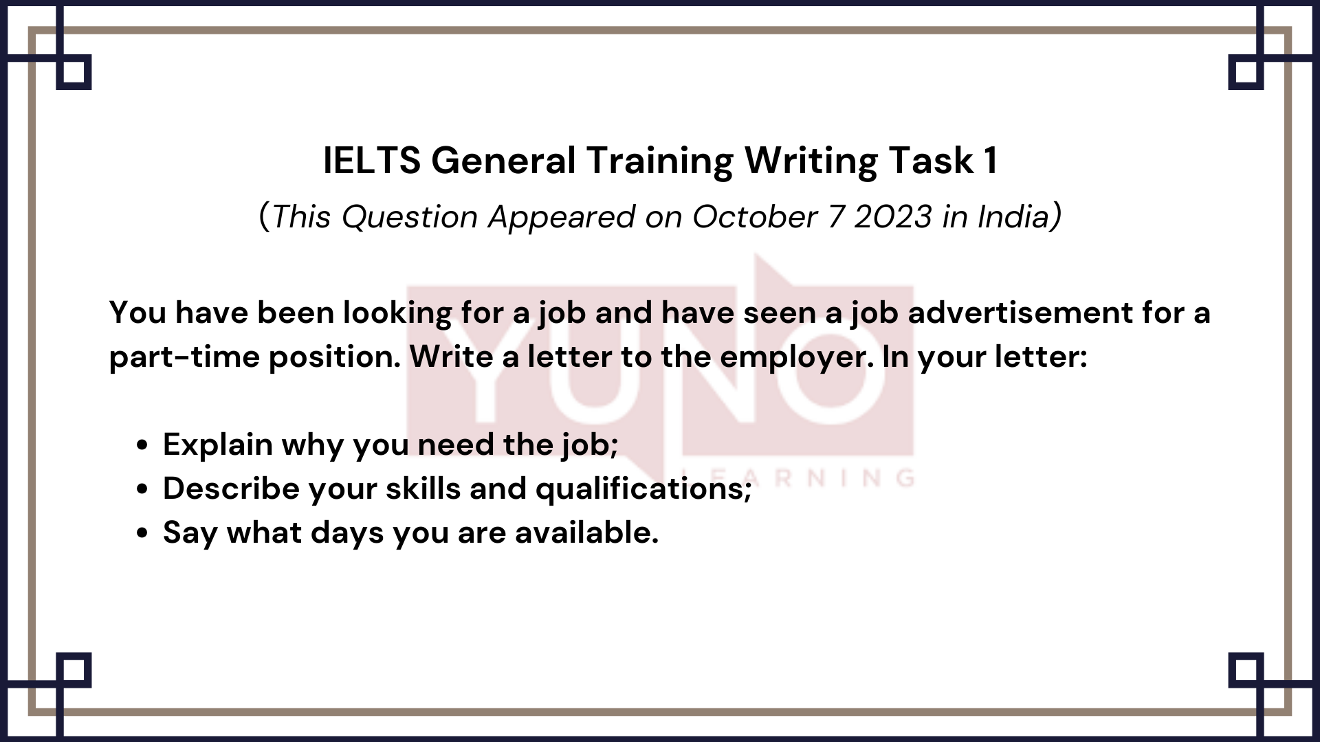 Ielts General Writing Task Questions - Infoupdate.org